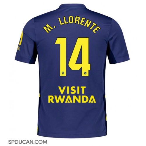 Muški Nogometni Dres Atletico Madrid Marcos Llorente #14 Gostujuci 2025-26 Kratak Rukav Muški Nogometni Dres Atletico Madrid Marcos Llorente #14 Gostujuci 2025-26 Kratak Rukav